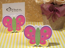 Load image into Gallery viewer, Playful Butterfly Photo Place Card Holder Baby Shower Party Favors
