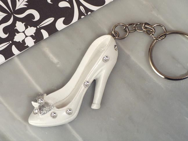 Belle of the ball dazzling Shoe design keychain wedding favors